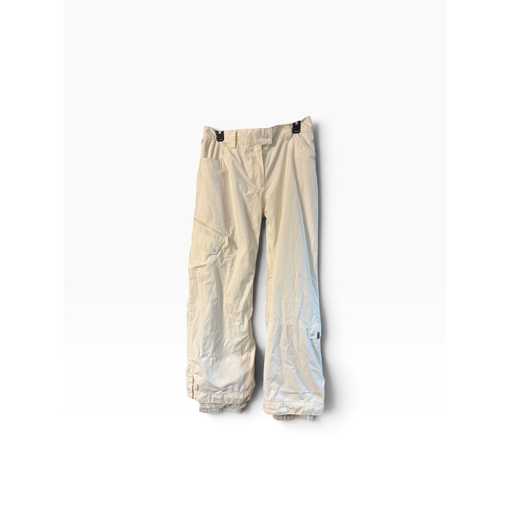 Powder Room Core Snow Pants Cream Off White Waterproof Ski Snowboard Large L/G